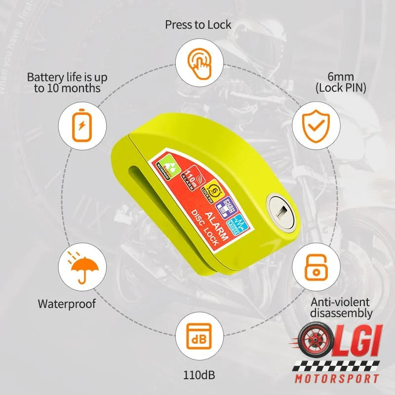 Candado de disco con alarma para moto – OLGI Motorsport